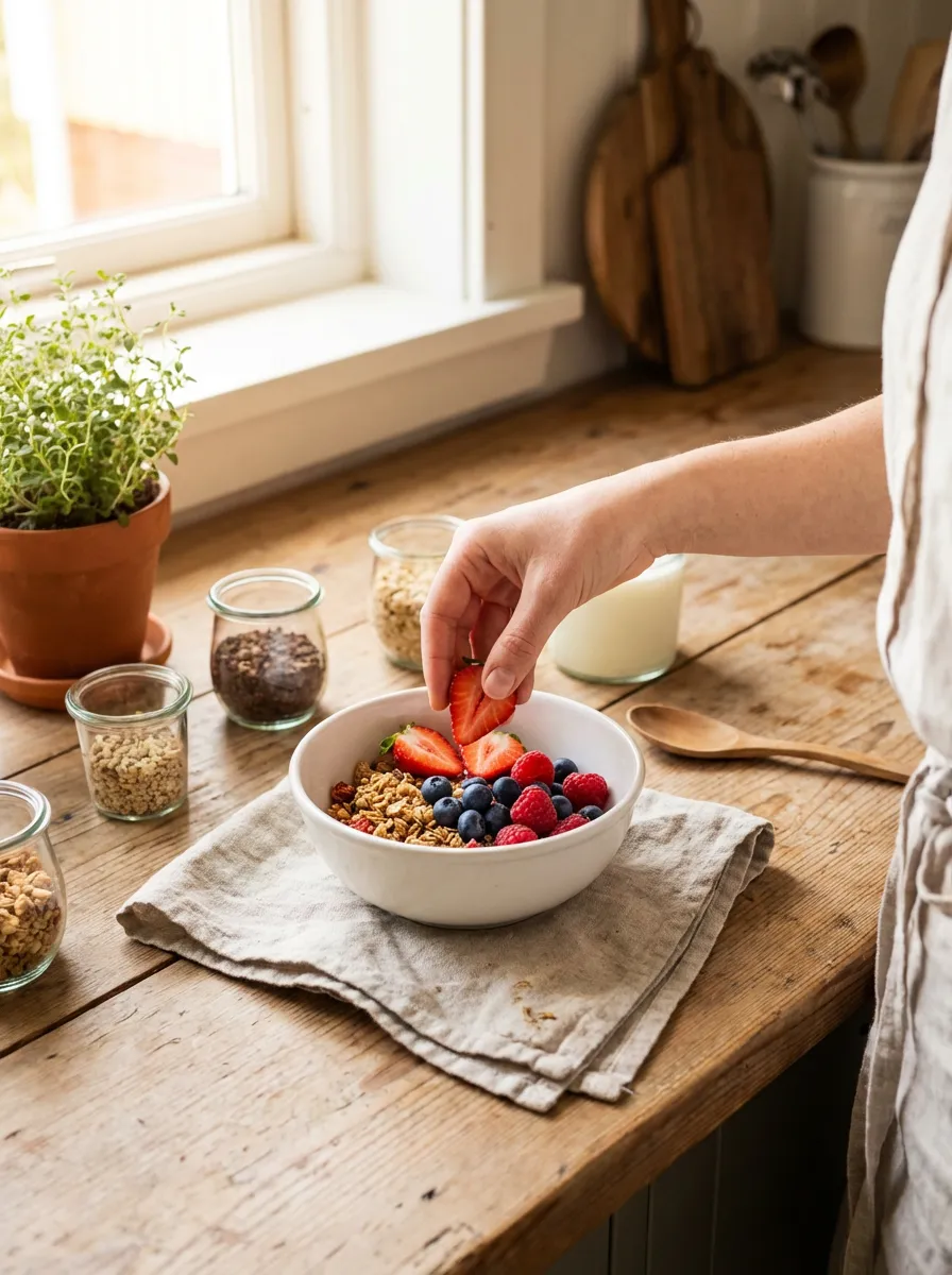 Wholesome Breakfast Bowl with Fresh Berries