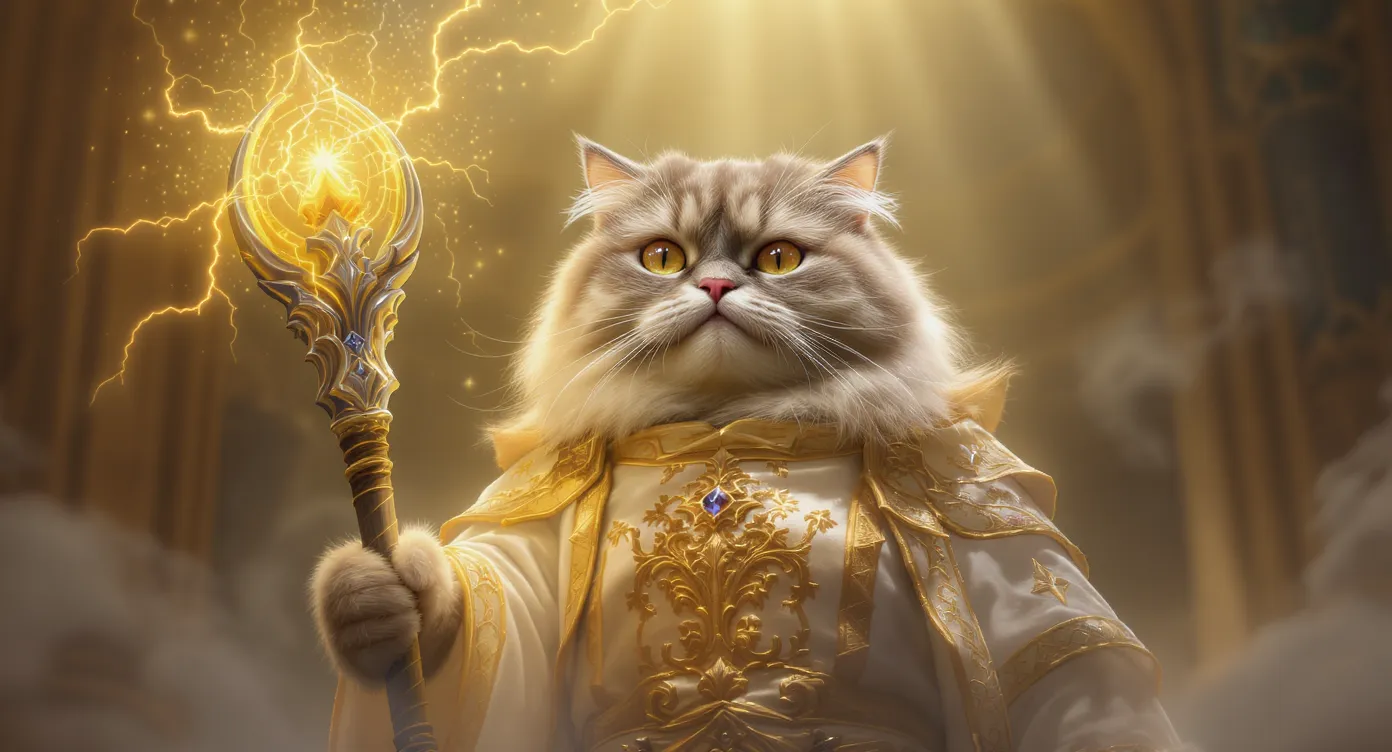 Majestic Wizard Cat Portrait